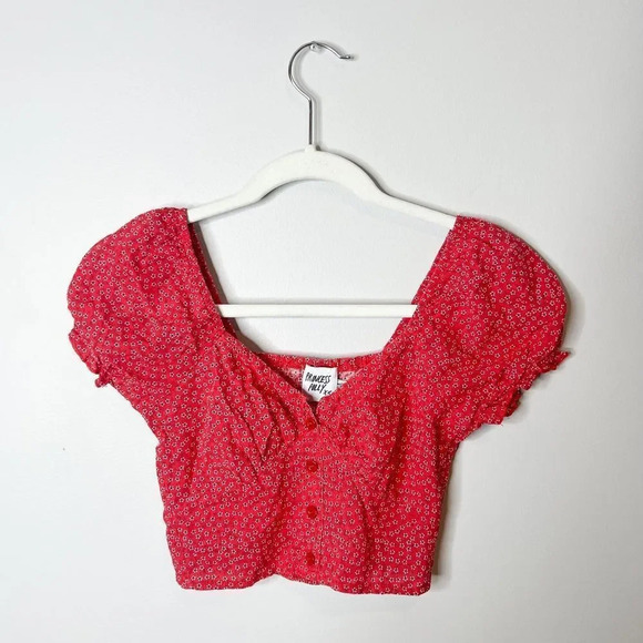 Princess Polly The Laura Red Floral Crop Top - Picture 3 of 8